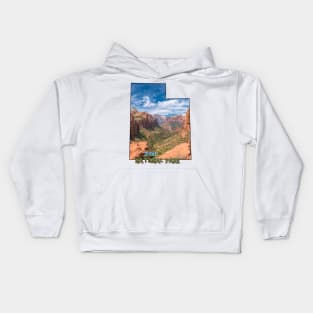 Utah State Outline (Zion National Park) Kids Hoodie